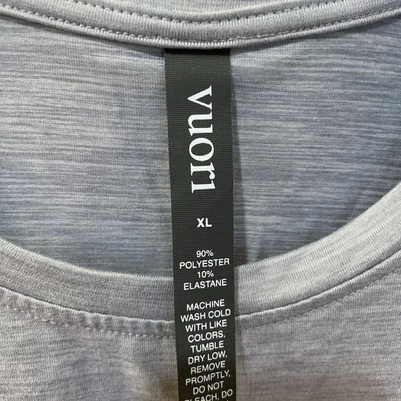 NEW Vuori Womens Long Sleeve Lux Crew Performance Tee NWT XL Platinum Heather - Picture 2 of 10